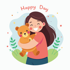 Happy Hug Day illustration vector art