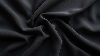 Fototapeta premium Dark Gray Fabric Texture, High-Res Photorealistic Black Cloth Background for Product Presentation