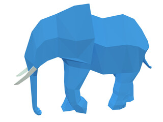 blue elephant 3D