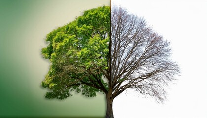 green and without green tee isolated on white background