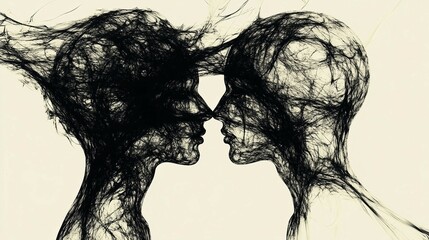 a couple of people that are touching each other