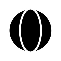 black and white illustration of a ball