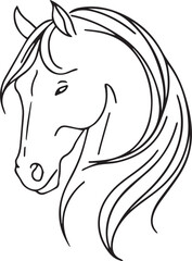 horse head vector
