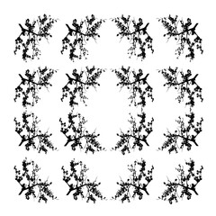 oak branch napkin silhouette on transparent background