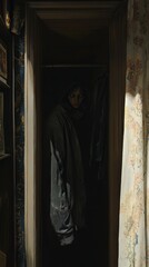 Hidden Figure in a Closet: A Creepy Artwork