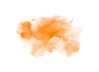 orange ink isolated on white