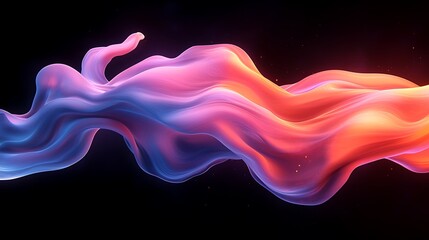 Obraz premium Dynamic flowing colors abstract digital art in a vibrant motion concept