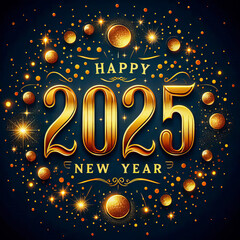 a happy new year card with the words happy new year on it