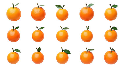 Vibrant Orange Illustration Set on Transparent Background for Design Overlay and Creative Projects