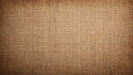 Fototapeta premium Rustic Brown Burlap Background, Vintage Canvas Texture with Brushwork Pattern - High-Resolution Fabric Backdrop for Design and Decoration