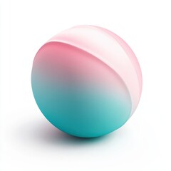 Obraz premium A smooth gradient sphere isolated on white background for tech and science concepts