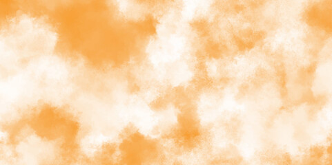 watercolor of brown surface with white tiny and fresh clouds, paper texture of brown grunge surface, grunge abstract white clouds or fog on brown background.