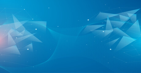 Abstract background with dots lines