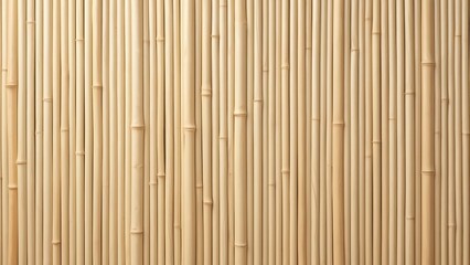 Fototapeta premium Beige Bamboo Texture Wallpaper Background, Natural Wood Grain Vertical Lines for Home & Office Decor
