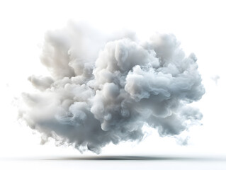 Dynamic cloud formation over white background nature atmospheric phenomenon minimalist calm abstract beauty