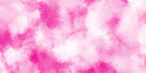 Pink backgrounds watercolor vintage grunge texture, Soft and cloudy watercolor stain of pink paint texture, brush painted watercolor abstract painting background, fresh and blurry pink cloud sky.