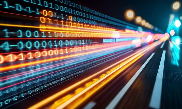 Digital Highway: Data Stream in Motion