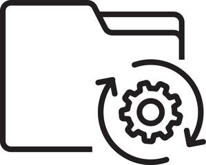 Folder setting Icon tool gear folder icon