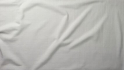 Obraz premium Light Gray Canvas Fabric Texture, Top View Wrinkled Background Image for Design Projects