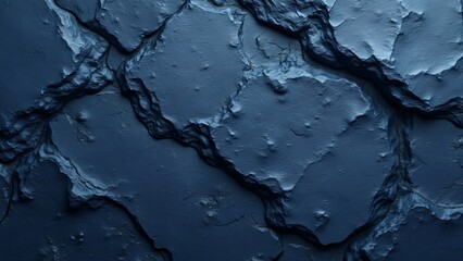 Fototapeta premium Seamless Dark Blue Grunge Rock Texture, High-Resolution Panorama for Backgrounds and Design Projects