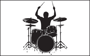 music drum kit on stage
