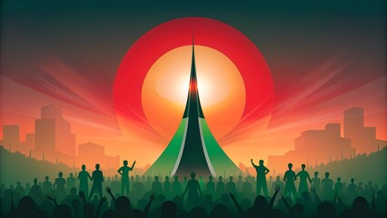 Bangladesh victory day illustration