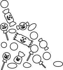 Halloween Candy Corner Pattern Outline
