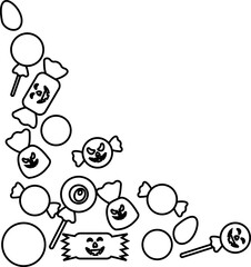 Halloween Candy Corner Pattern Outline