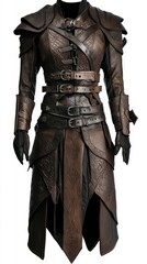 Fototapeta premium Dark Brown Medieval Leather Armor Costume