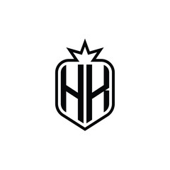 HK monogram logo design letter text name symbol monochrome logotype alphabet character simple logo