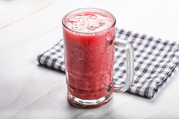 Strawberry and banana cold smoothie