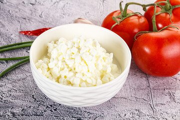 Cottage cheese Curd in the bowl