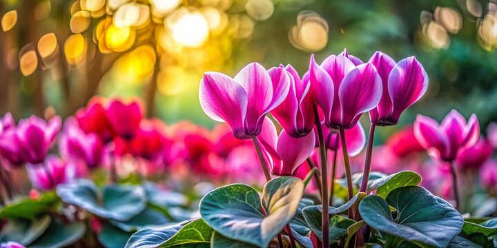 Saint Gallen Botanical Garden Cyclamen Cilicium, Bokeh October 2024