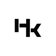 HK monogram logo design letter text name symbol monochrome logotype alphabet character simple logo