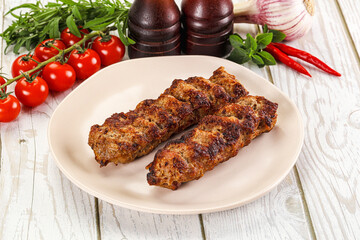 Chicken kebab minced meat and spices