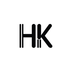 HK monogram logo design letter text name symbol monochrome logotype alphabet character simple logo