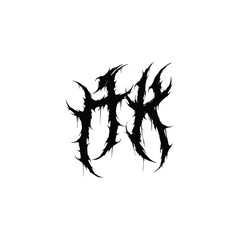 HK monogram logo design letter text name symbol monochrome logotype alphabet character simple logo