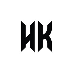 HK monogram logo design letter text name symbol monochrome logotype alphabet character simple logo