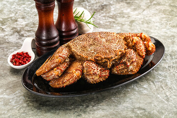 Delicous gurmet Steamed hairy crab