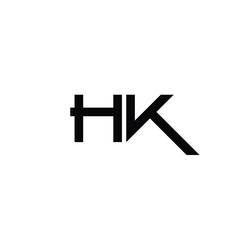 HK monogram logo design letter text name symbol monochrome logotype alphabet character simple logo
