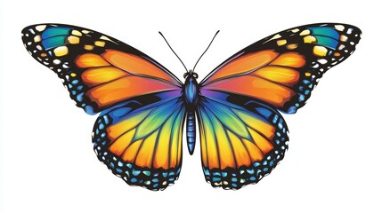 Obraz premium vector graphic of colorfull butterflies flying