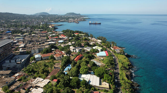 Aerial view of Moroni, Comoros