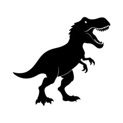 Tyrannosaurus Rex Silhouette Art for Dinosaur, Nature, and Adventure Themes.