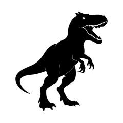 Tyrannosaurus Rex Silhouette for Kids and Educational Dinosaur Illustrations.