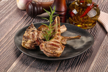 Delicous Grilled square rib of lamb