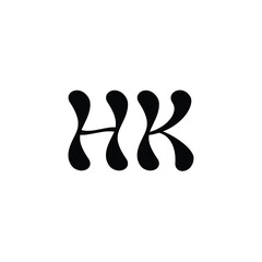 HK monogram logo design letter text name symbol monochrome logotype alphabet character simple logo