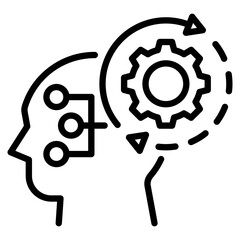 Critical thinking single icon