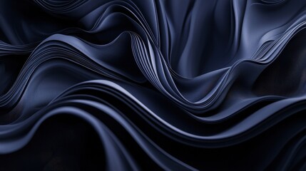Fototapeta premium Abstract Visual of Flowing Navy and Black Smoke Patterns in Dynamic Movement