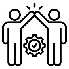 Team work single icon