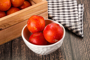 Fresh sweet juicy  purple plums